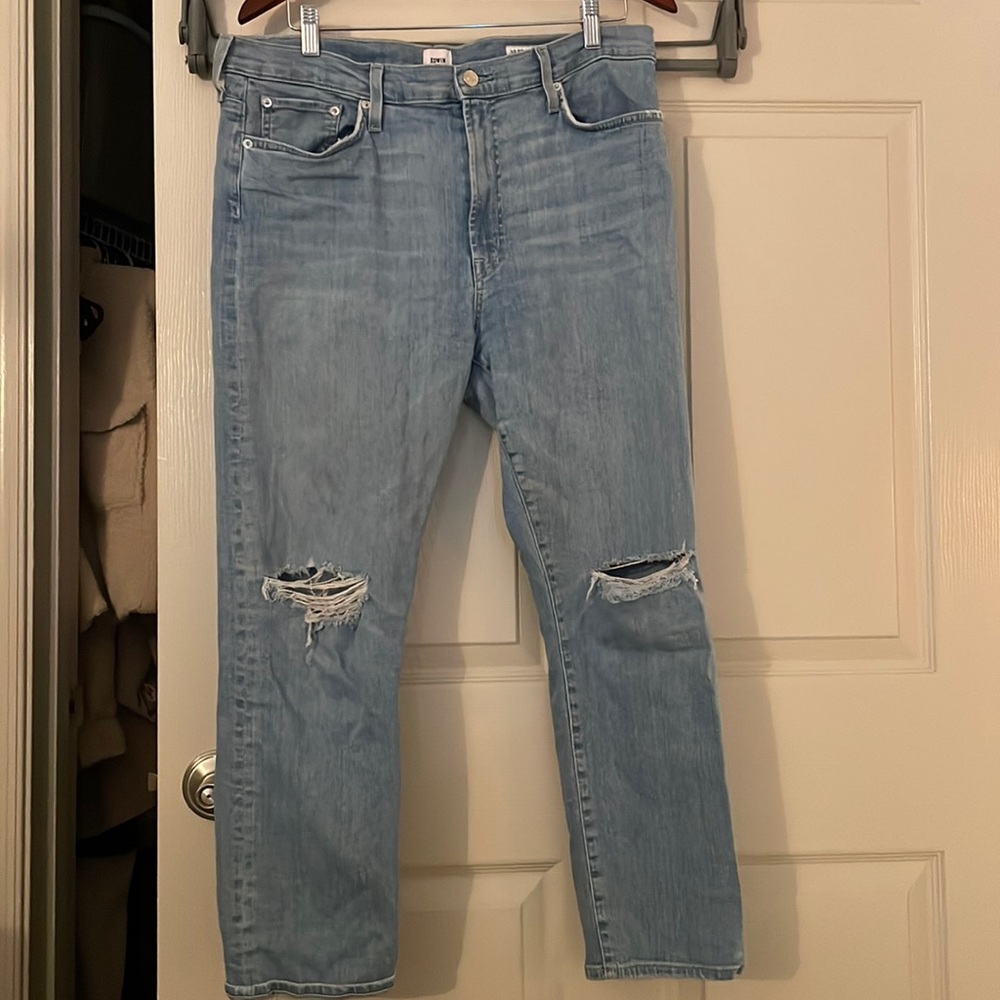 Edwin Elon Crop straight distressed Jeans